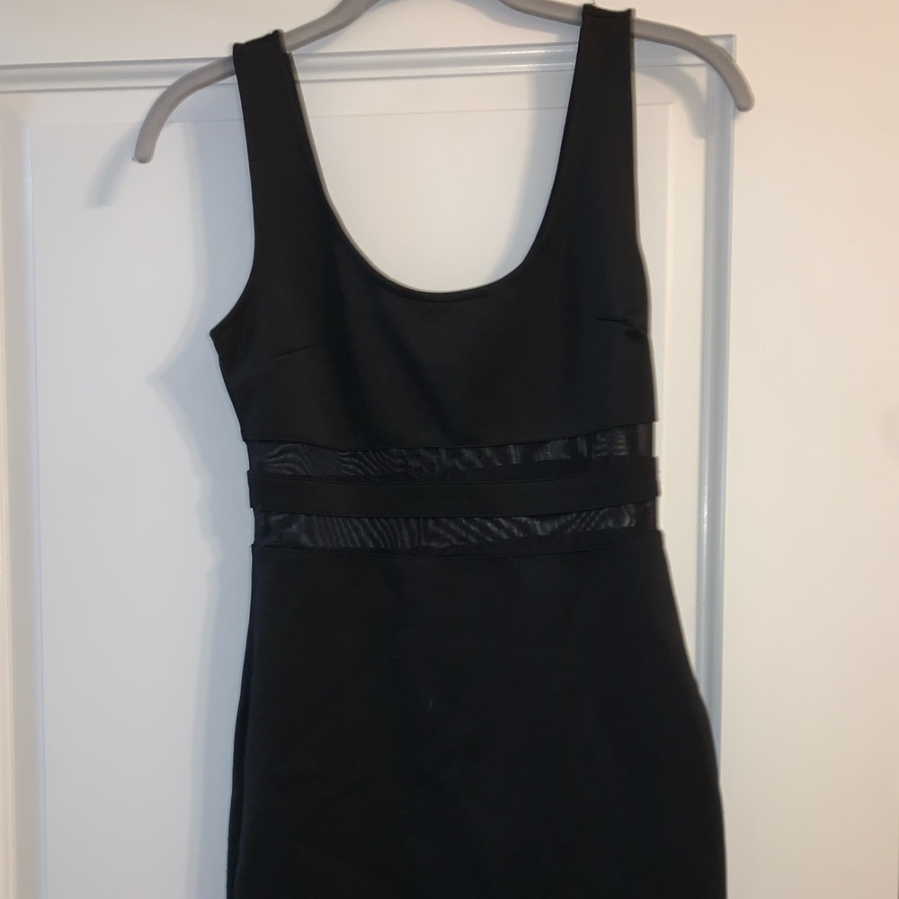 Mini dress with mesh panels